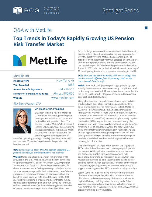 Top Trends in Today’s Rapidly Growing US Pension Risk Transfer Market